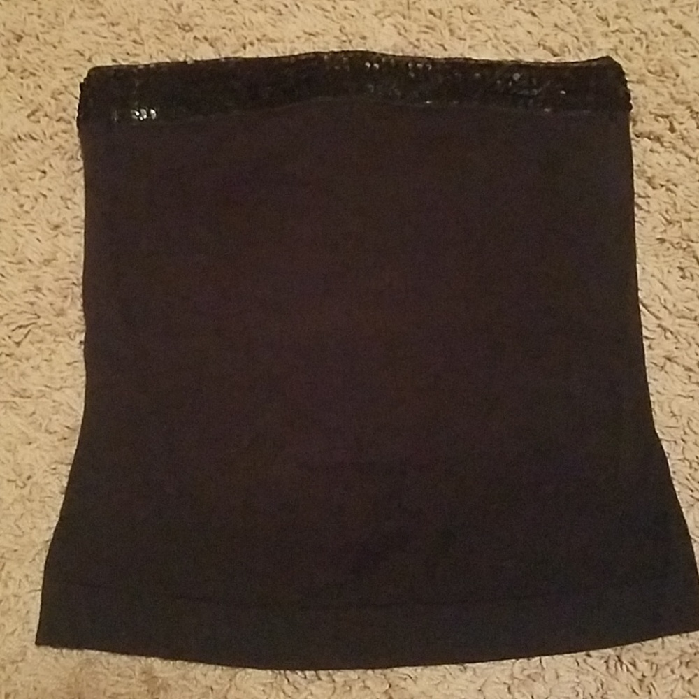 NWT Express black sequin tube top.